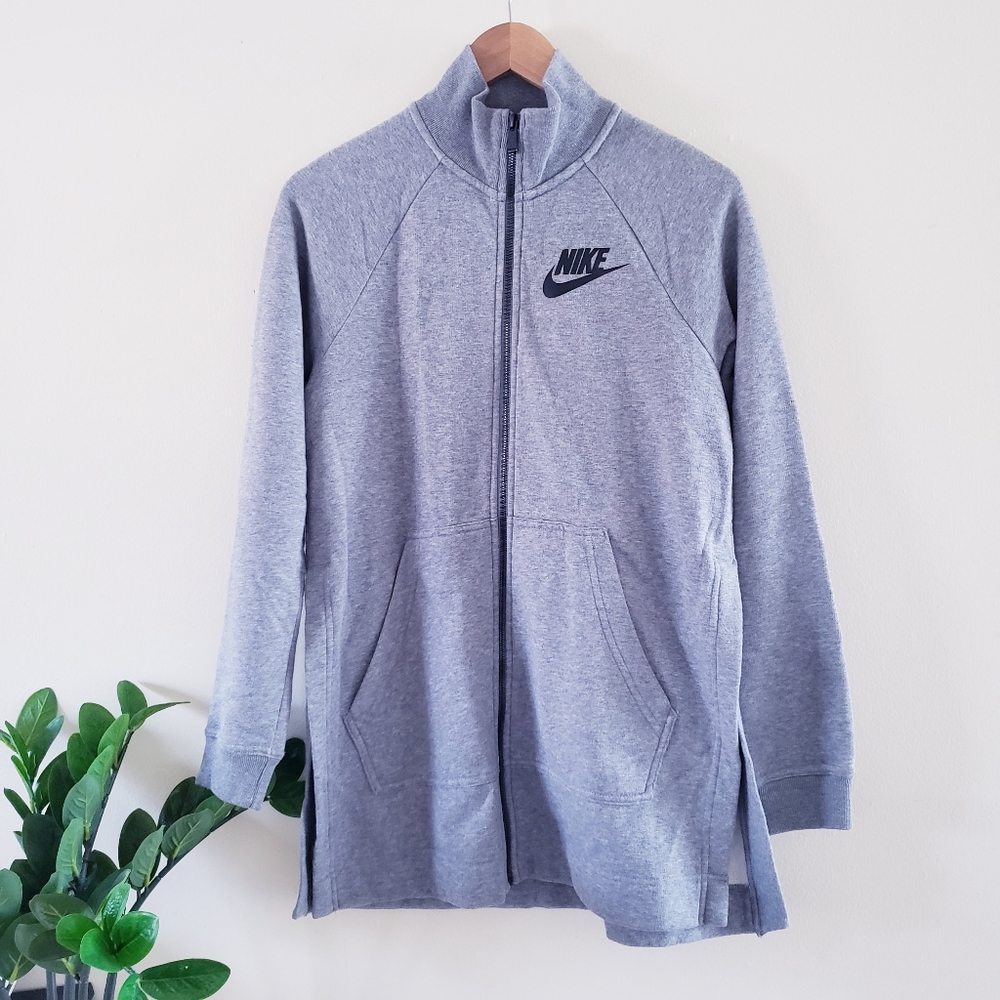 NIKE BNWT Women's Fleece Lined Sweater Jacket - Grey S